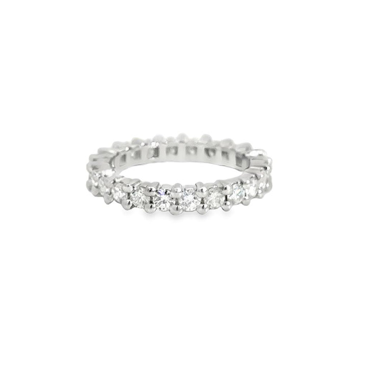 1.20ctw Diamond Eternity Band, 18K White Gold, 2.7mm, Size 7