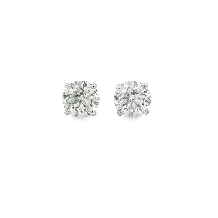 5.03 CTW Diamond 18K White Gold Stud Earrings