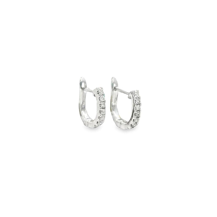 0.13 CTW Diamond 14K White Gold Mini Hoop Earrings