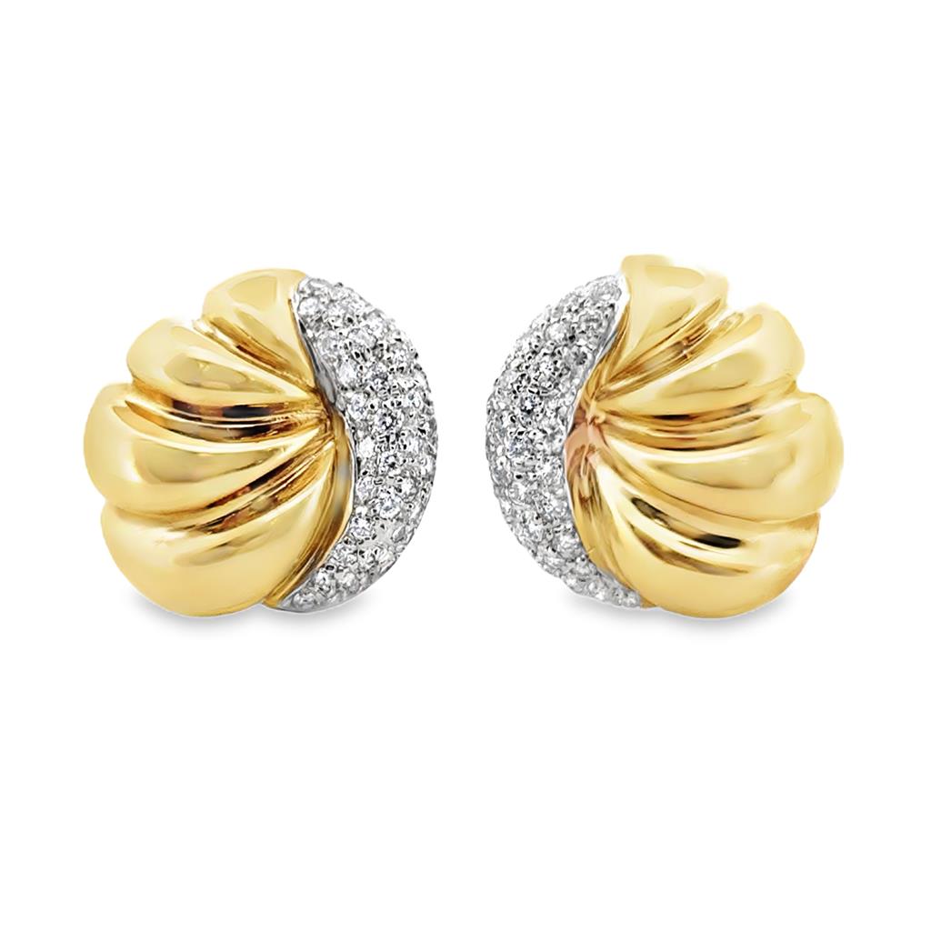 2.00 CTW White Gold 14K Earrings with Round Diamonds