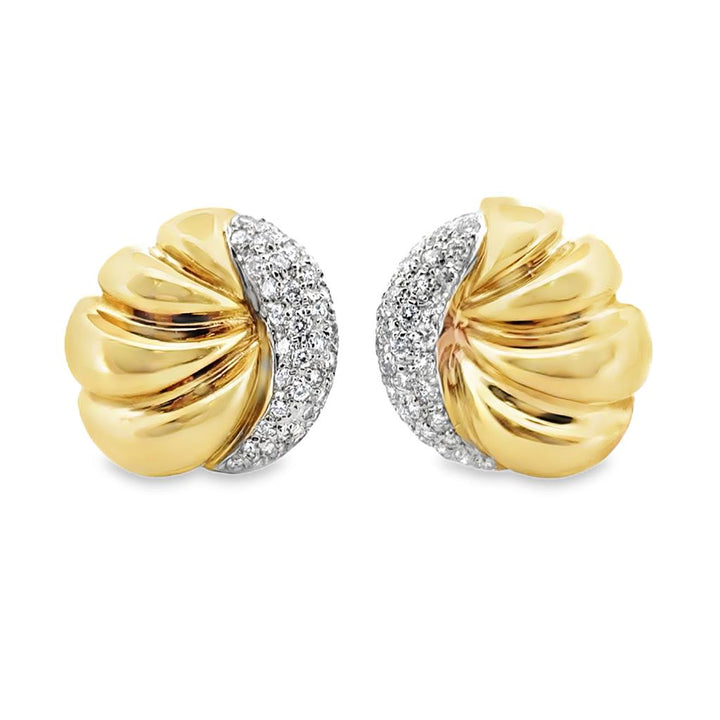 2.00 CTW White Gold 14K Earrings with Round Diamonds