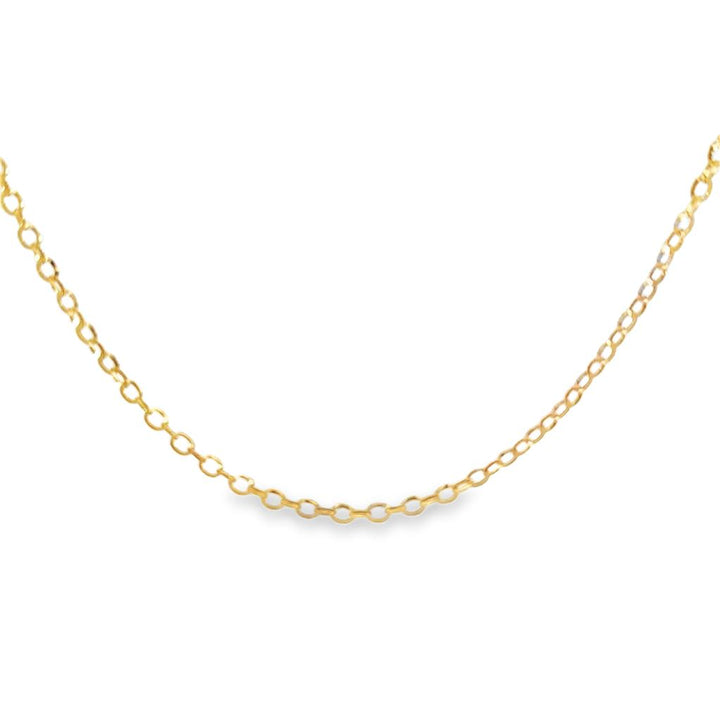 Oval Link Necklace in 18K Yellow Gold, 4mm x 3mm Link Size