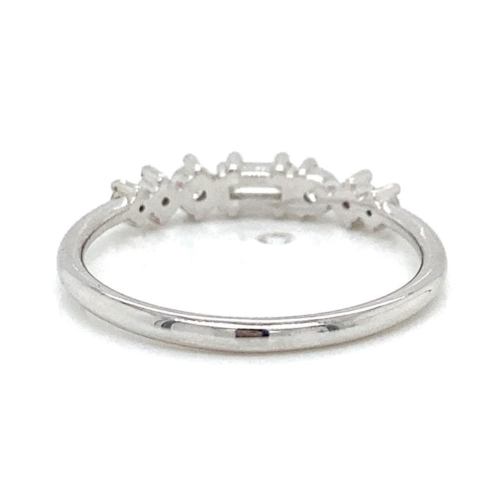 0.14 CT Baguette Diamond and 0.17 CTW Round Diamond 14K White Gold Ring