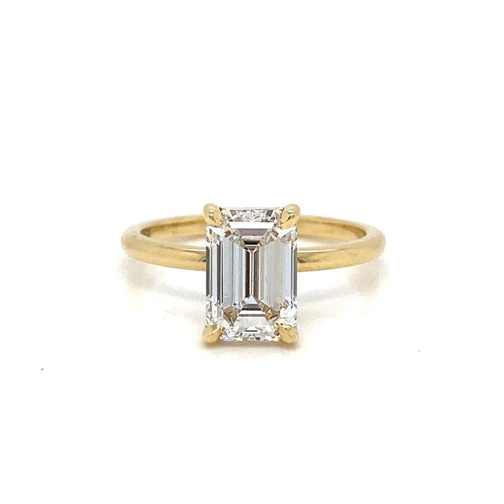 Semi-Mount Petite Solitaire Diamond 18K Yellow Gold Engagement Ring