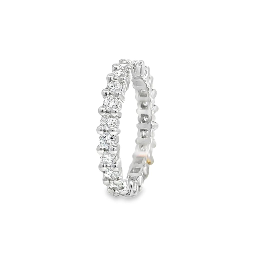 1.20ctw Diamond Eternity Band, 18K White Gold, 2.7mm, Size 7