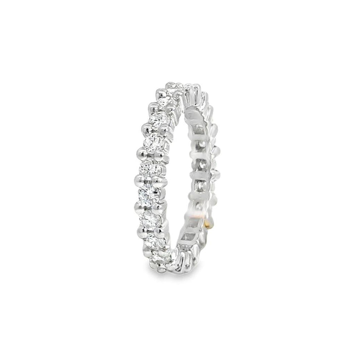 1.20ctw Diamond Eternity Band, 18K White Gold, 2.7mm, Size 7