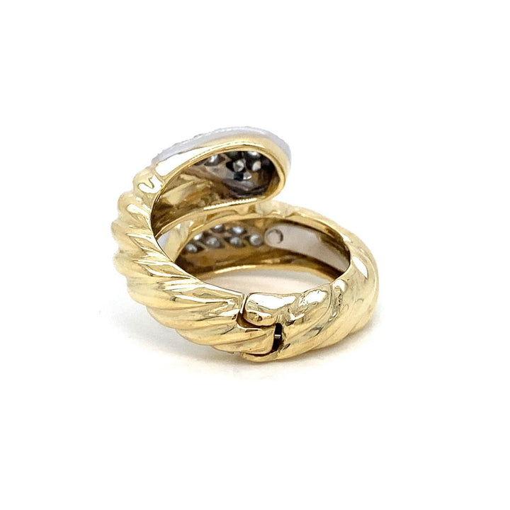 Sal Praschnik 18KY Gold Diamond Hinged Ring