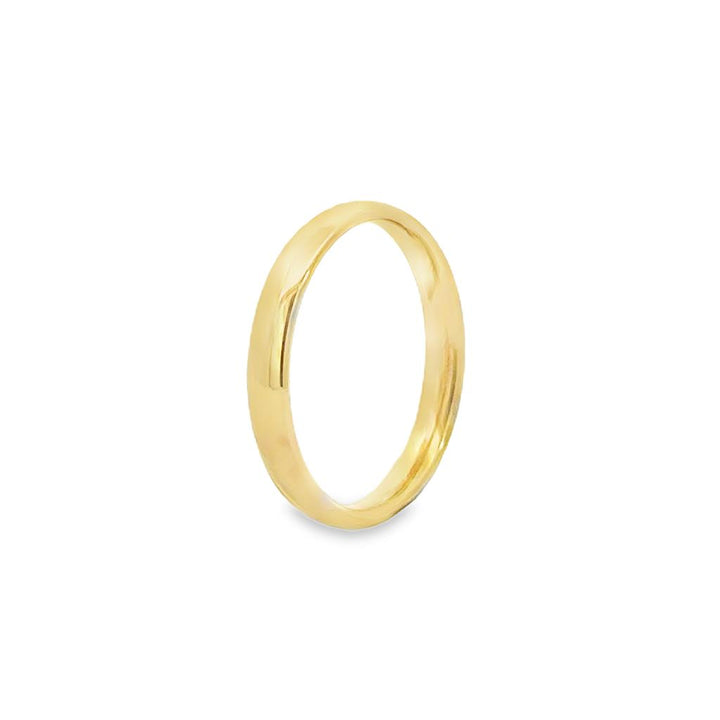 14K Yellow Gold 3mm European Style Comfort Fit Band – Size 6.5