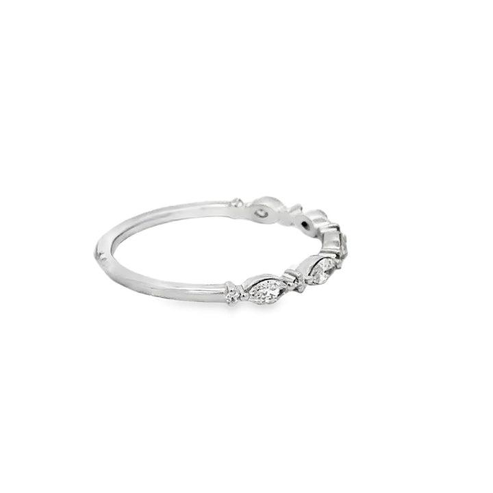 0.41 CTW Diamond 14K White Gold Marquise & Round Diamond Ring