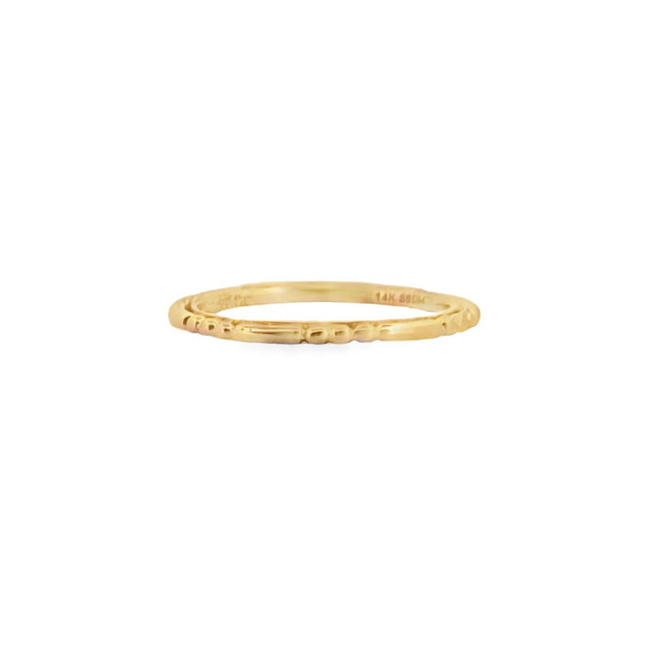 14K Yellow Gold Textured Stackable Band – 1.2mm