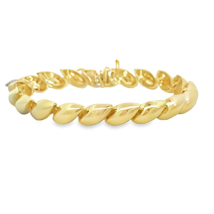 Sal Praschnik 14K Yellow Gold Designer Link Bracelet