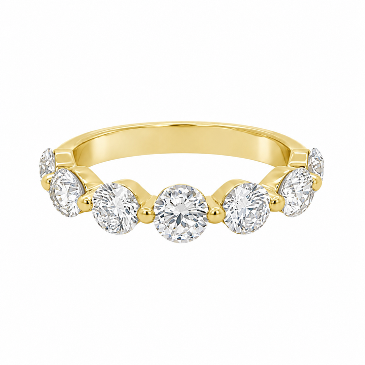 2.01 CTW Diamond 14K Yellow Gold Shared Prong Band Ring