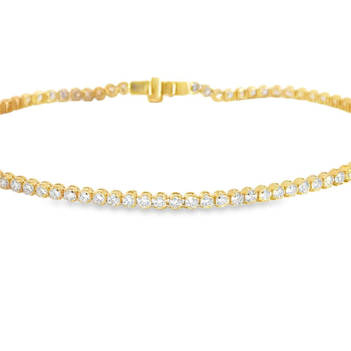 1.91 CTW Diamond Micro Tennis Bracelet in 18K Yellow Gold – 2mm