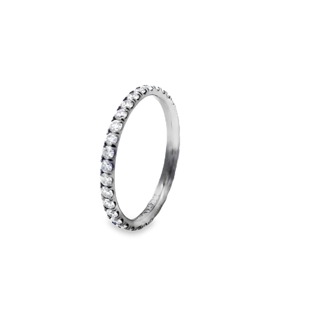 0.48 CTW Diamond 18K White Gold Black Rhodium Band Ring