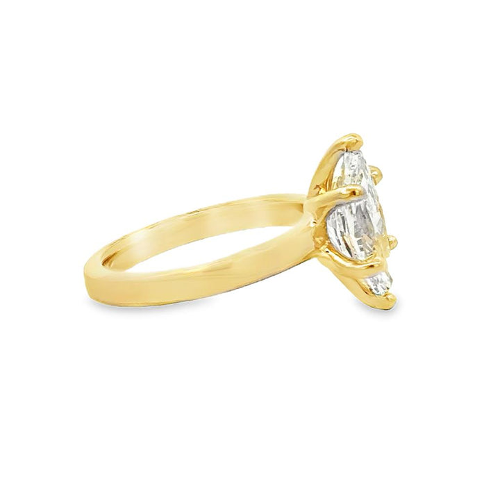 2.38 CT Marquise Diamond 14K Yellow Gold Solitaire Engagement Ring