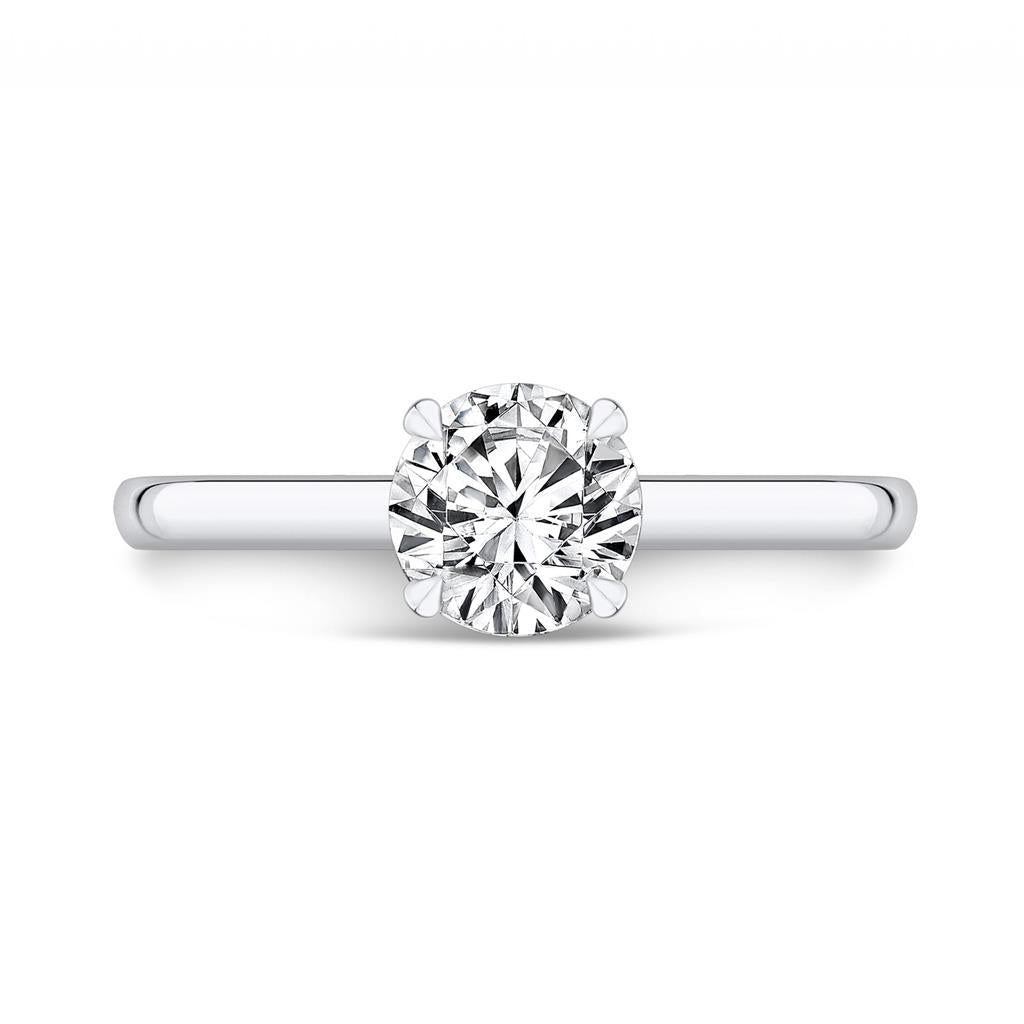 Classic Four-Prong Engagement Ring Mounting in 18K White Gold