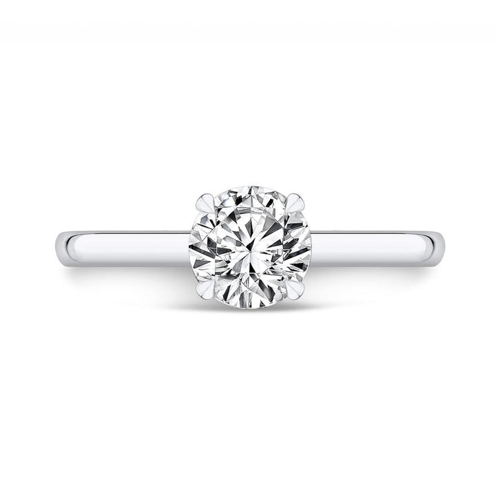 Classic Four-Prong Engagement Ring Mounting in 18K White Gold
