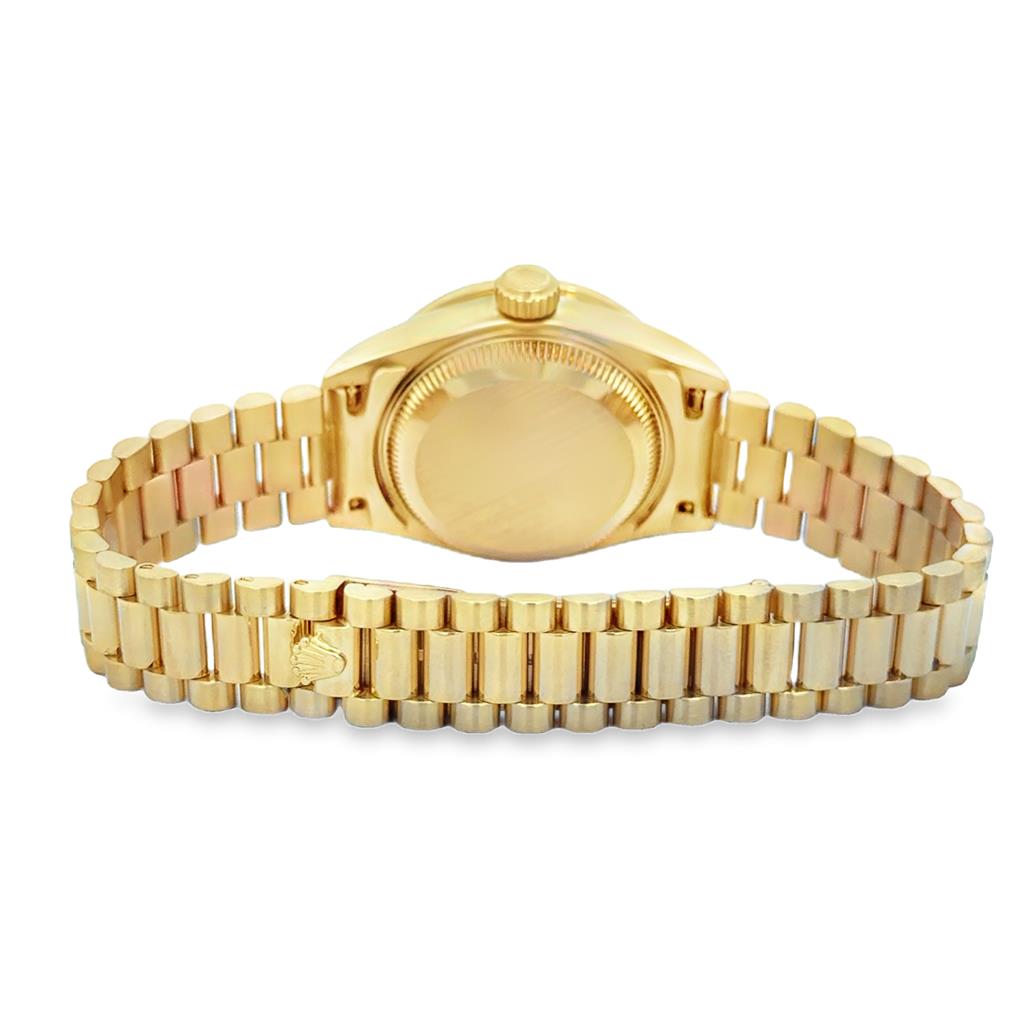 Pre-Owned 2001 Ladies Rolex President 18K Yellow Gold with Factory Diamonds