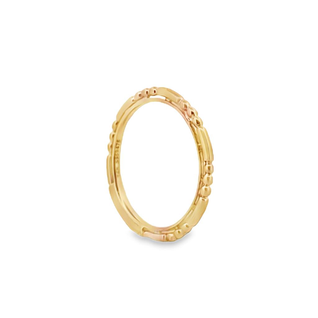 14K Yellow Gold Textured Stackable Band – 1.2mm