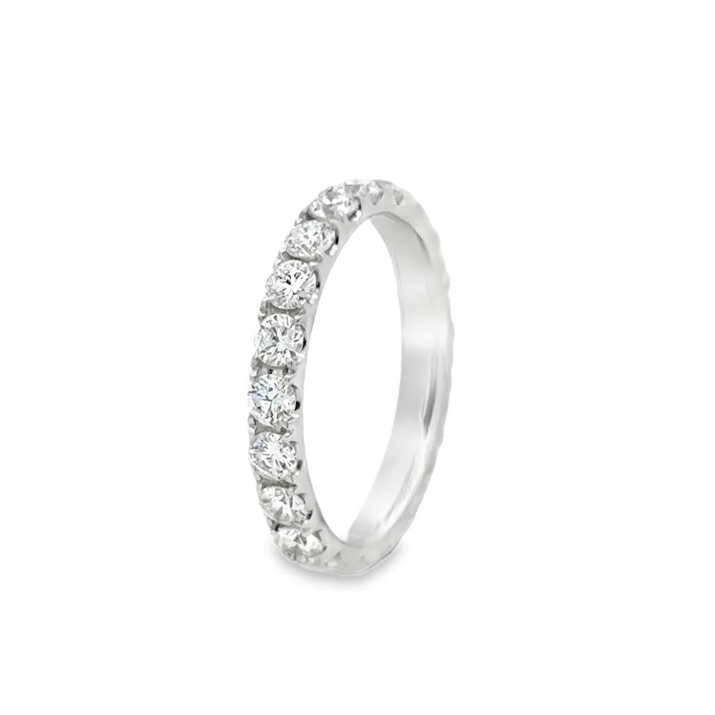 1.70 CTW Diamond 18K White Gold Eternity Band Ring
