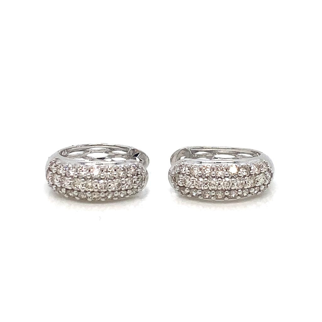 .50ct Diamond Pave Huggie Earrings