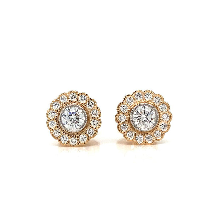 Tiffany & Co .51ct Diamond Enchant Stud Earrings