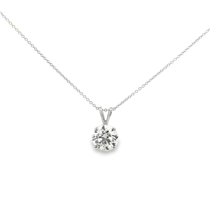 4.05 CT Round Diamond Solitaire Pendant, GIA J VVS1