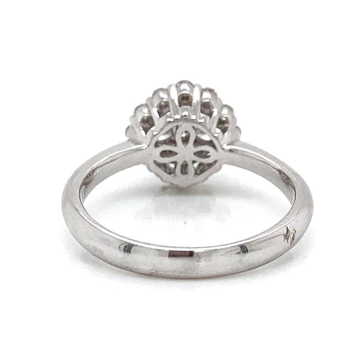 0.59 CTW Round Diamond 14K White Gold Cluster Ring