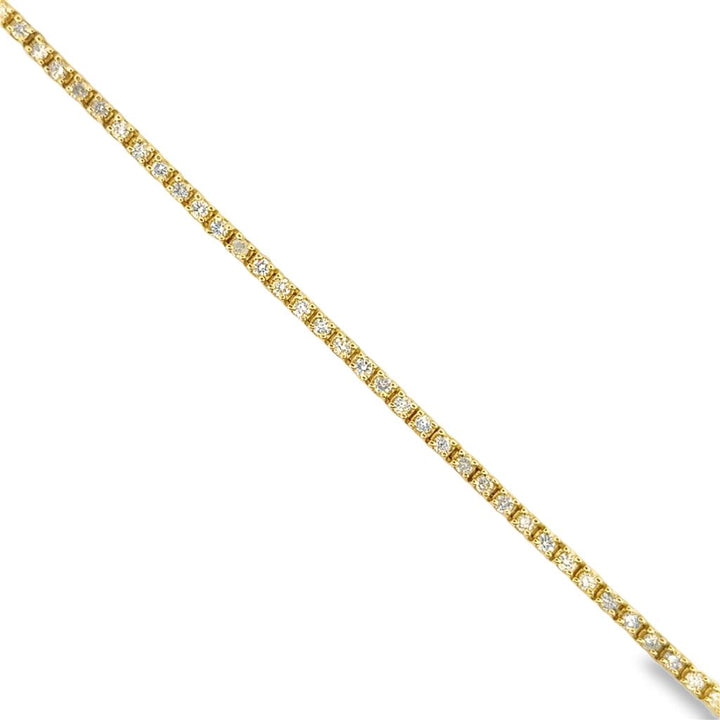 2.50 CTW Round Diamond Tennis Bracelet in 14K Yellow Gold, 7" Long