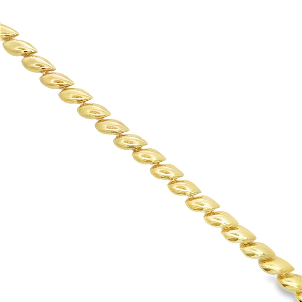 Sal Praschnik 14K Yellow Gold Designer Link Bracelet