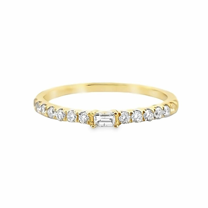 Baguette Diamond Band with 0.34 CT Diamonds in 14K Yellow Gold