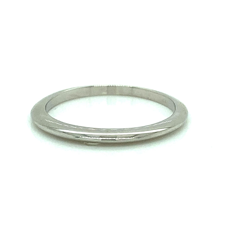 18k White Gold Knife Edge Wedding Band - DUPLICATE 00073
