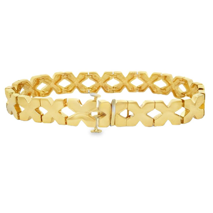 Pre-Owned 14K Yellow Gold 8.4mm X-Link Bracelet