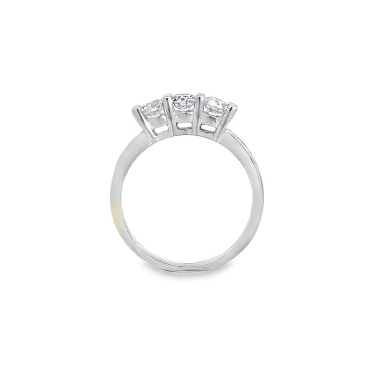 0.75 CTW Diamond Three-Stone 14K White Gold Ring