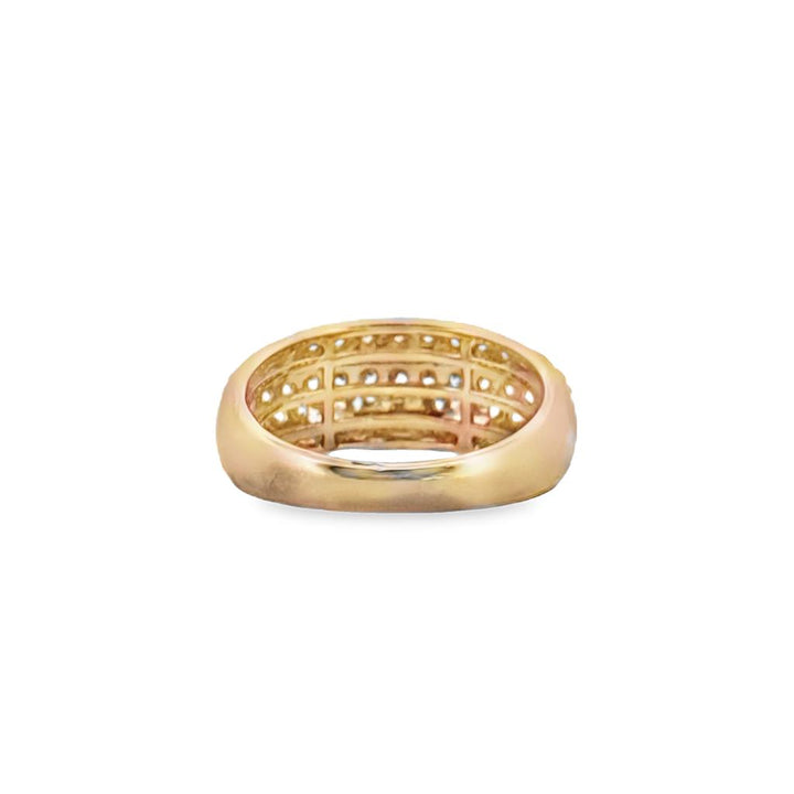 1.50 CTW Diamond Pavé Dome Ring in 14K Yellow Gold