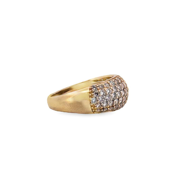 1.50 CTW Diamond Pavé Dome Ring in 14K Yellow Gold