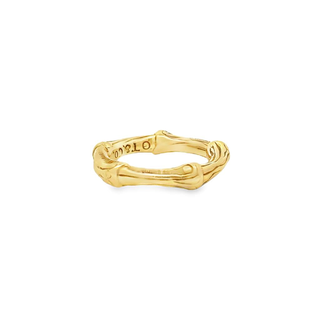 Tiffany & Co. Bamboo 4mm 18K Yellow Gold Ring (1996)