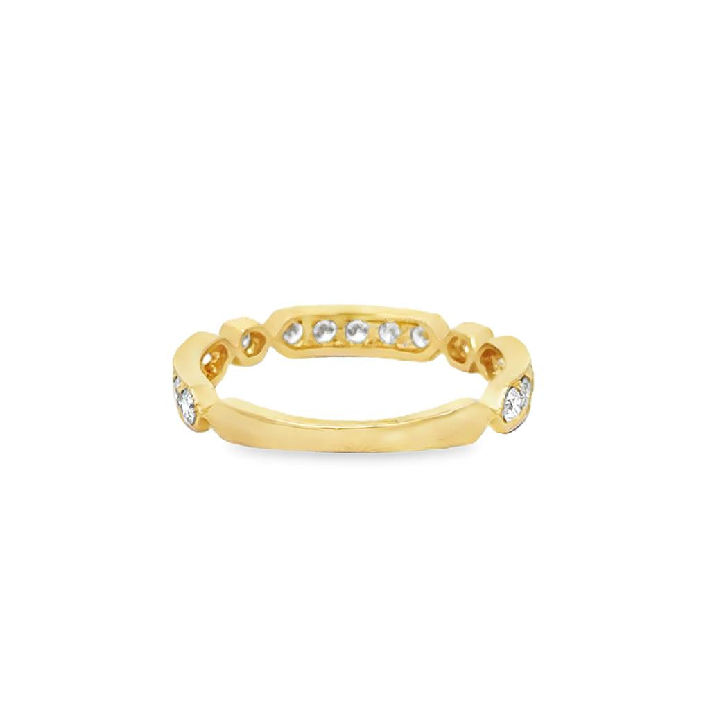 0.29 CTW Diamond 14K Yellow Gold Band – 3mm