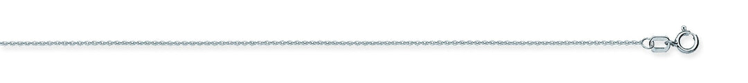 14K White Gold 0.90mm Small Cable Chain Necklace