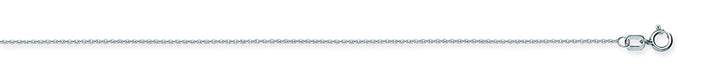 14K White Gold 0.90mm Small Cable Chain Necklace