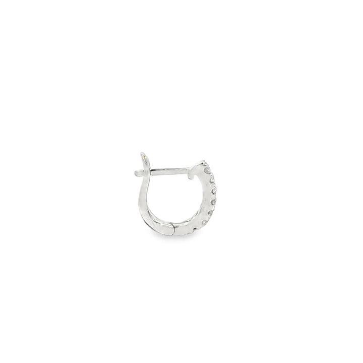 0.13 CTW Diamond 14K White Gold Mini Hoop Earrings