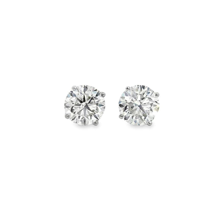 6.01 CTW Diamond 14K White Gold Martini Stud Earrings
