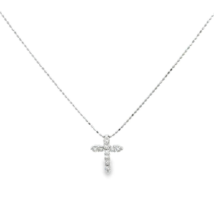 0.30 CTW Diamond Platinum Cross Pendant Necklace