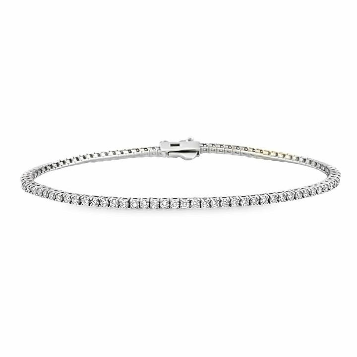 3.00 CTW Round Brilliant Diamond 18K White Gold Tennis Bracelet