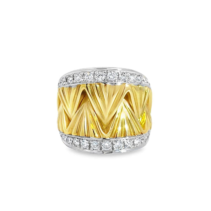 Sal Praschnik 0.68 CTW Round Diamonds 18K Yellow Gold Unity Ring