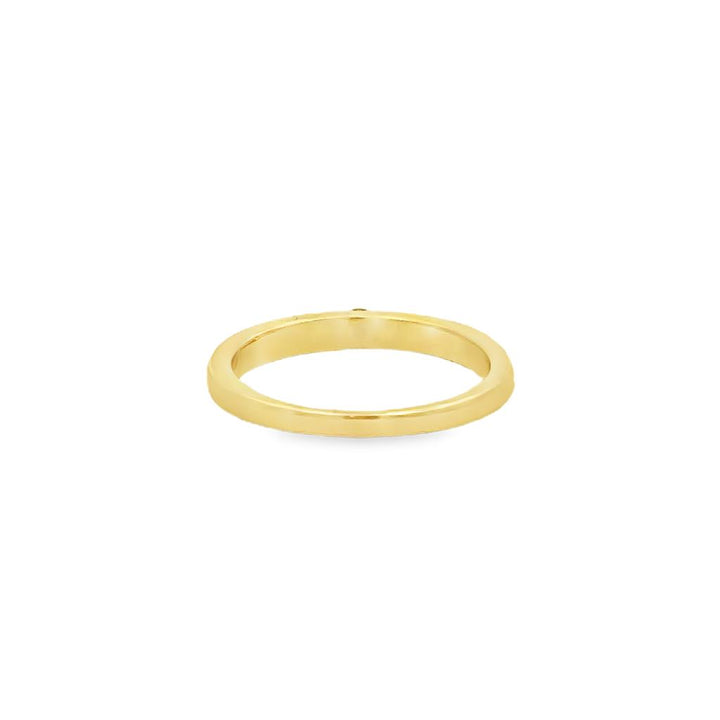 14K Yellow Gold Single Diamond Band Ring – Size 4.5