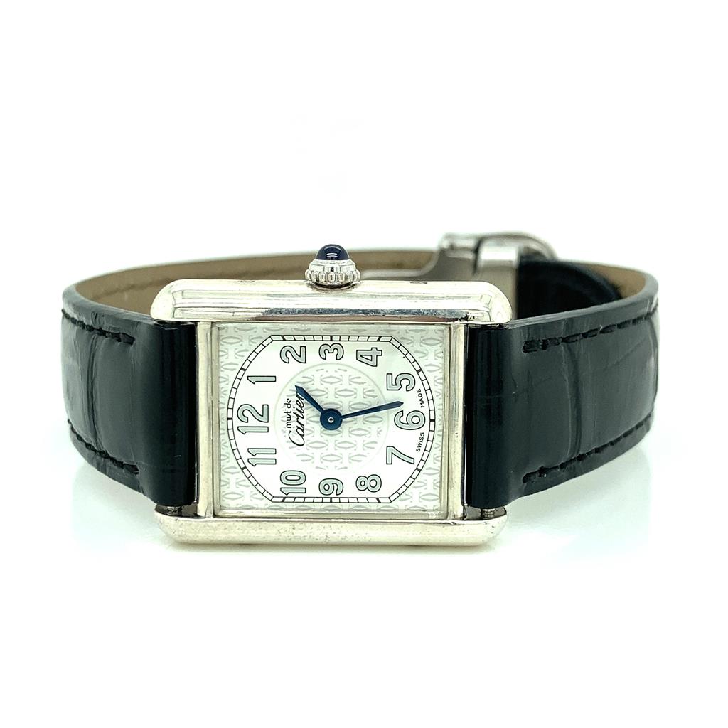 Cartier Tank 2416 22mm Ladies' Sterling Silver Quartz Watch