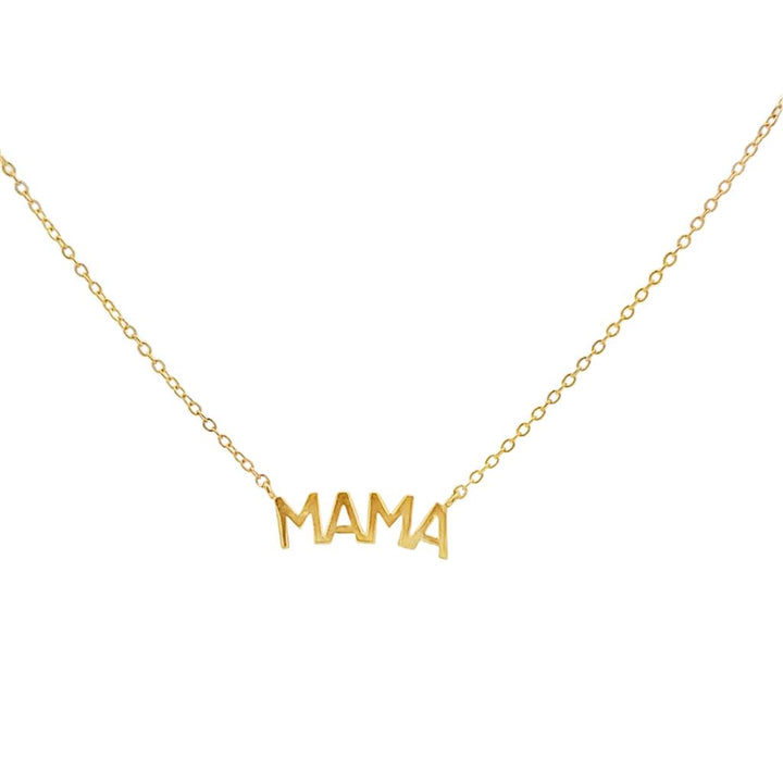 14K Yellow Gold “Mama” Necklace – 18”