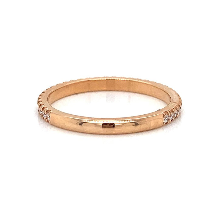 0.26 CTW Round Diamonds 18K Rose Gold Wedding Band