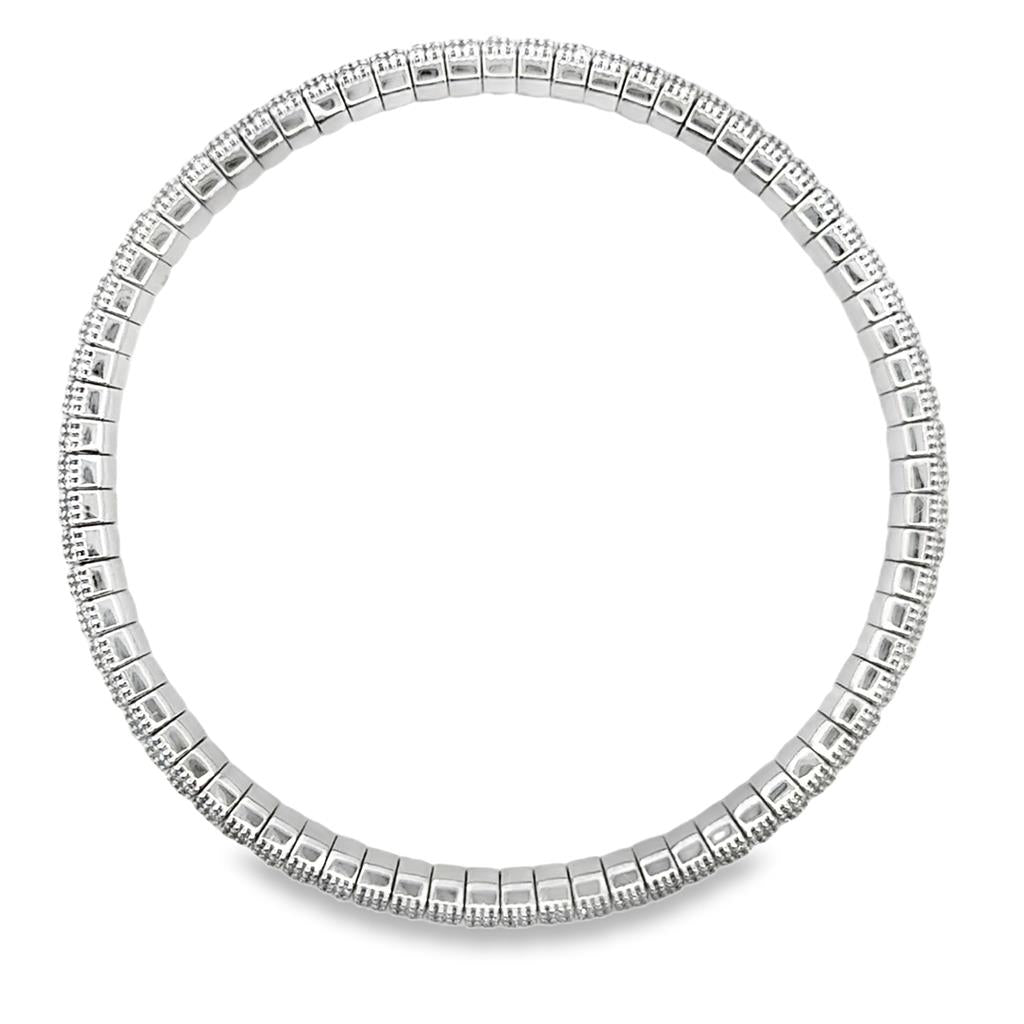 4.20 CTW Diamond 14K White Gold Stretch Bracelet